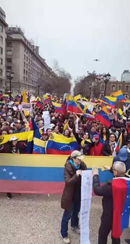 Manifestaciones de migrantes venezolanos en Chile