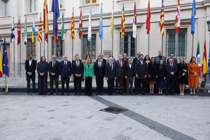 Archivo - La presidenta del Congreso, Meritxell Batet, y el presidente del Senado, Ander Gil, participan en la inauguración de la XVI Reunión Interparlamentaria España-México.