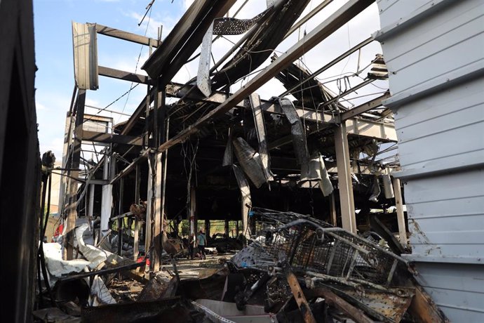 Supermercado destruido por un ataque ruso a mediados de agosto en la región ucraniana de Donetsk