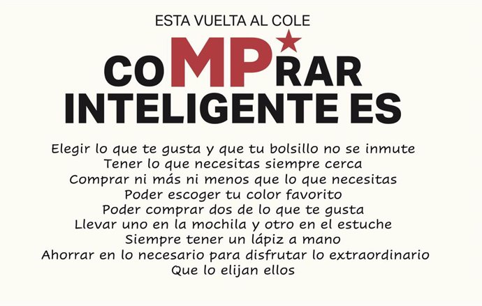 La campaña de MP ‘La Compra Inteligente’ busca aliviar la vuelta al cole más cara de la historia