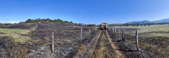 Incendio extinguido en Campoo de Yuso