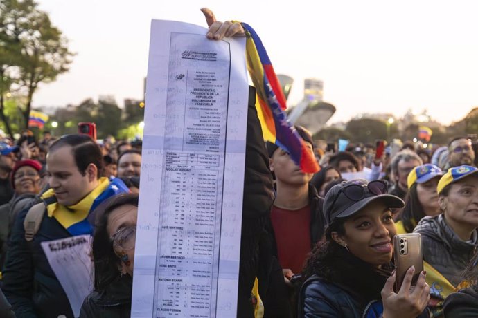 Protestas en Buenos Aires, Argentina, contra el presidente venezolano, Nicolás Maduro.