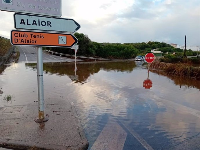 Inundaciones y daños en Menorca por el paso de la DANA.