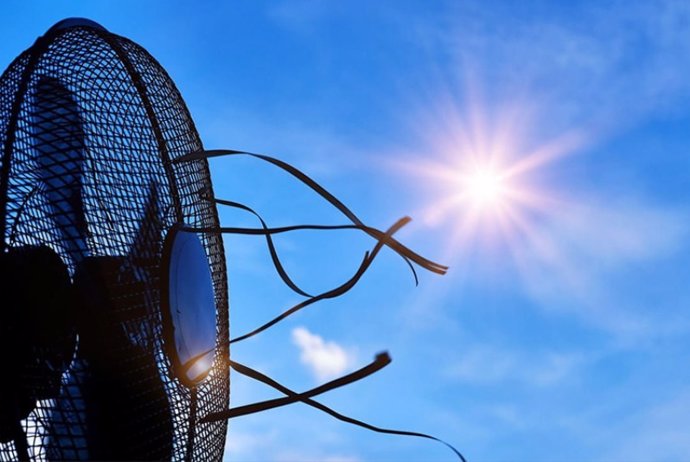 Imagen de recurso de un ventilador ante el calor del sol