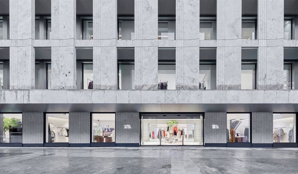 Facahada de la nueva tienda de Zara en Valladolid