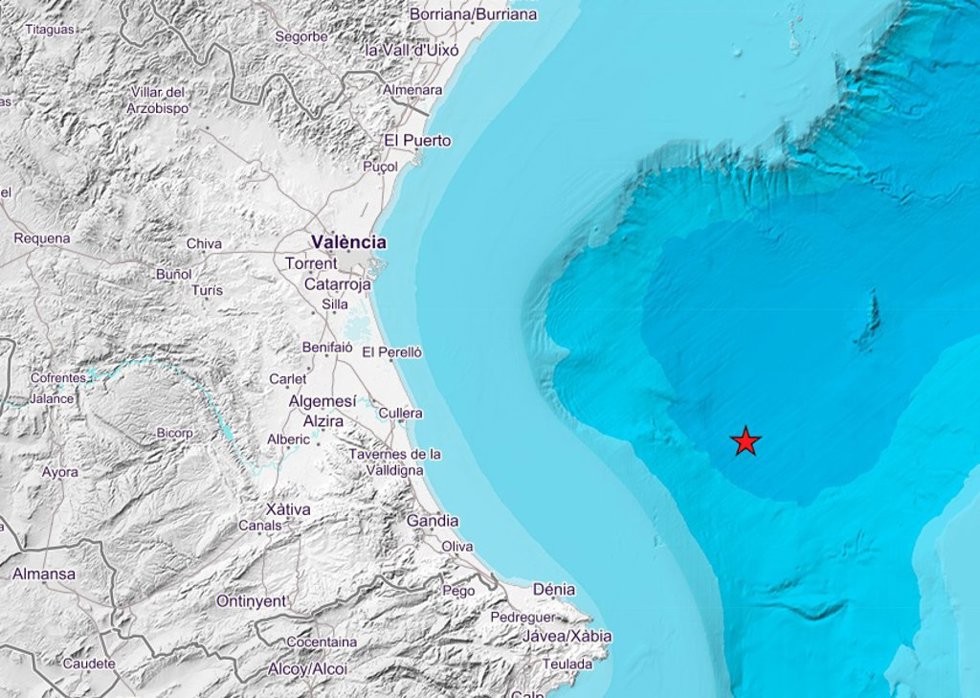 Registrado un seísmo de 2,4 grados en el golfo de Valncia