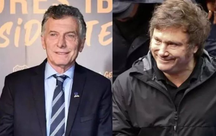 Archivo - Mauricio Macri y Javier Milei