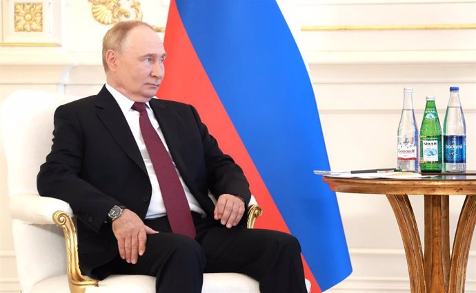 El presidente de Rusia, Vladimir Putin, durante una visita a Azerbaiyán