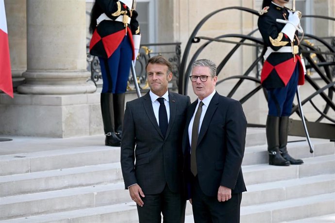 El primer ministro británico, Keir Starmer, y el presidente francés, Emmanuel Macron