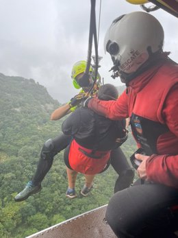 Rescate senderista Ojos del Diablo