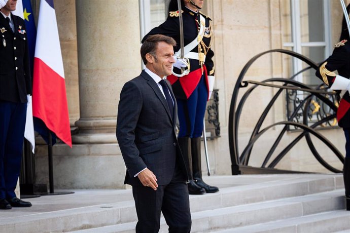 El presidente de Francia, Emmanuel Macron, en el Elíseo