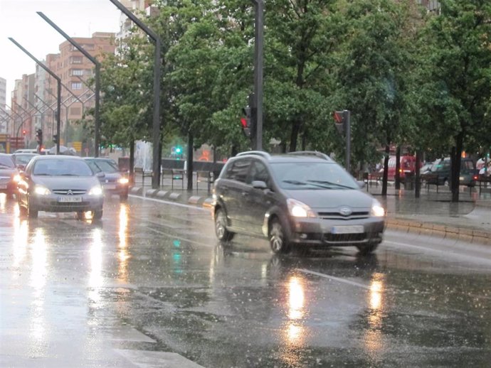 Archivo - Luvia en Logroño