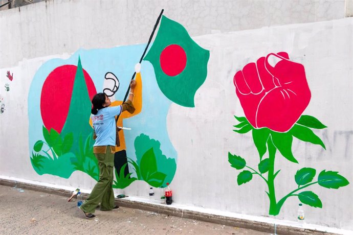 Imagen de archivo de las protestas contra el Gobierno en Bangladesh 