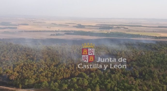 Incendio de Cabizuela en la tarde del día 28 de agosto.