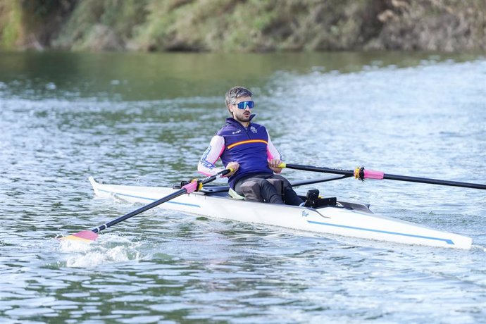 Archivo - Javier García durante un entrenamiento