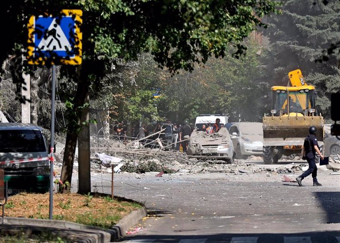 Ataque perpetrado por las fuerzas rusas sobre la ciudad ucraniana de Járkov el 6 de agosto