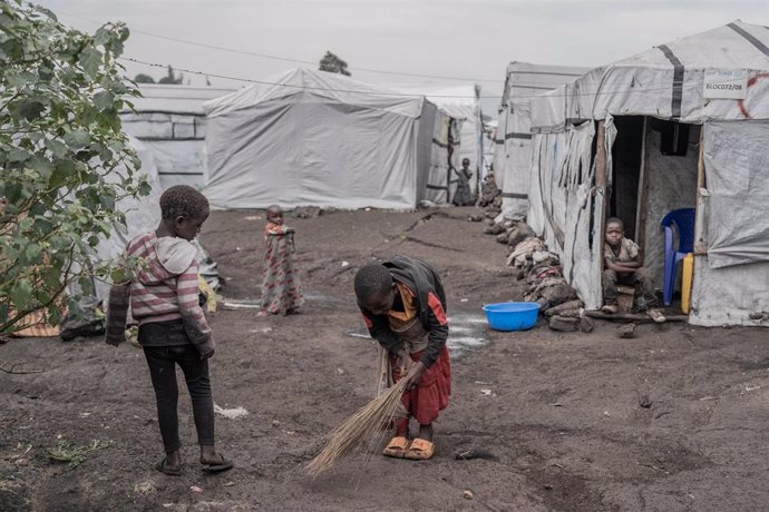 Archivo - Niños desplazados en Goma (RDC) 