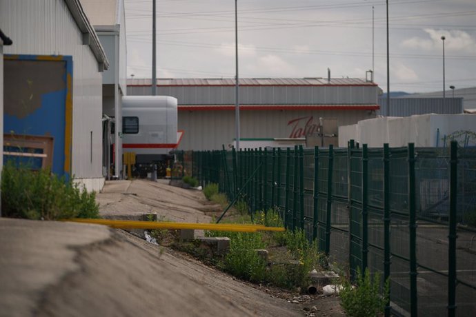 Fachada de la planta de Talgo, a 29 de agosto de 2024, en Rivabellosa, Álava, País Vasco (España). 