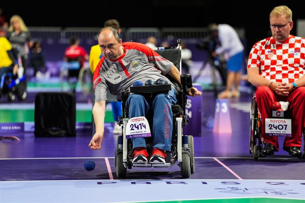 Vasile Agache durante los Juegos Paralímpicos de París