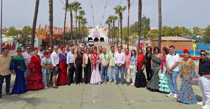 Miembros del PP de Jáen en la Real Feria y Fiestas de San Agustín.