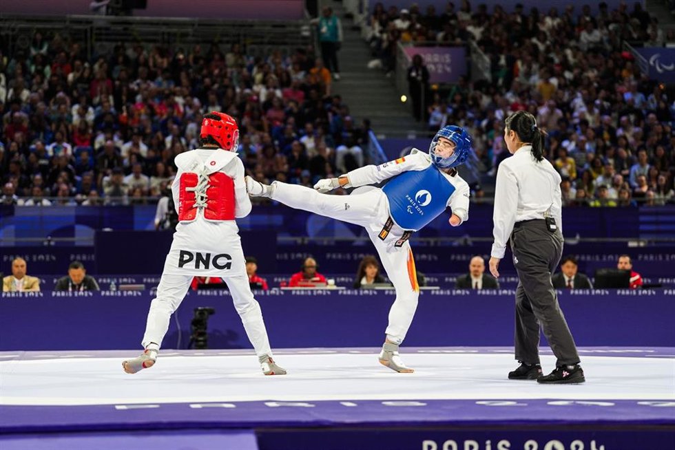 La española Dalia Santiago durante los Juegos Paralímpicos de París