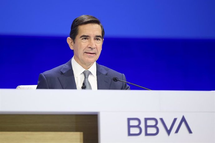 Archivo - El presidente del BBVA, Carlos Torres Vila, a 5 de julio de 2024, en Bilbao, Vizcaya, País Vasco (España).