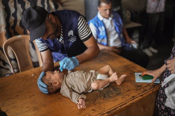 Campaña de vacunación contra la polio en la Franja de Gaza