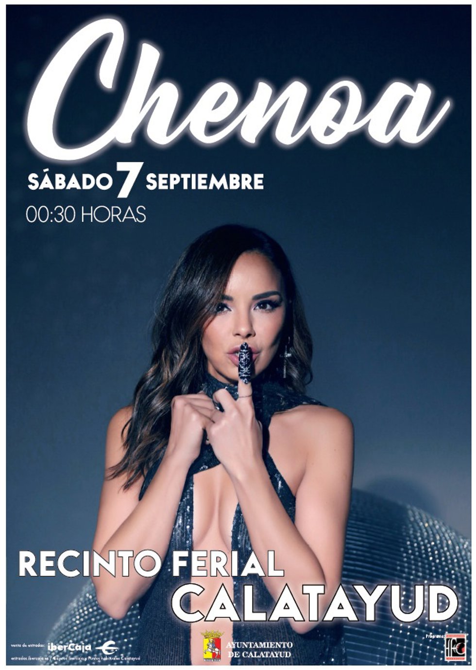 Chenoa actuará en el recinto ferial de Calatayud.
