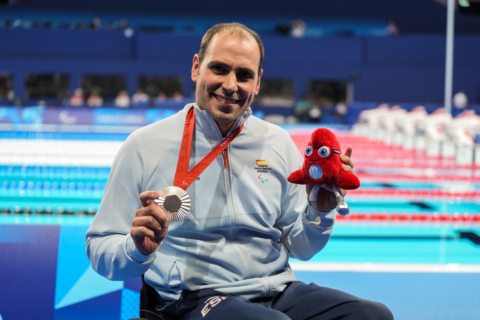 Toni Ponce, subcampeón paralímpico y medalla de plata en los 100 m braza SB5