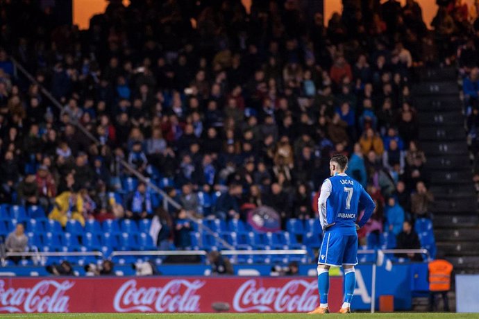 Archivo - Lucas Pérez, durante un partido con el Deportivo de La Coruña.