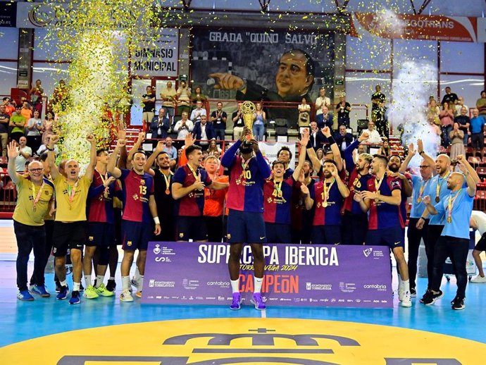 El Barça, campeón de la Supercopa Ibérica masculina de 2024.