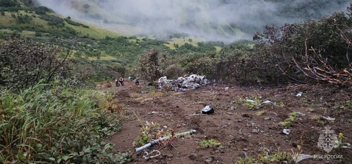 Accidente de helicóptero en Kamchatka (Rusia)