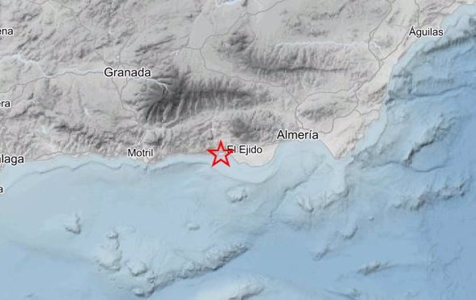 Registrado un terremoto de magnitud 3,4 con epicentro en Adra (Almería)