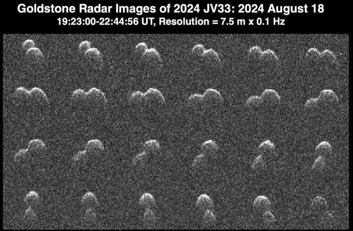 Imágenes de radar del asteroide  2024 JV33