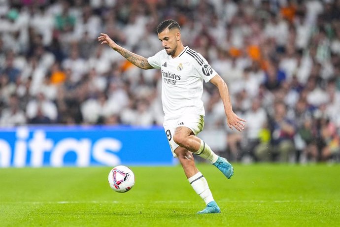 Dani Ceballos of Real Madrid in action during the Spanish League, LaLiga EA Sports, football match played between Real Madrid and Real Betis Balompie at Santiago Bernabeu stadium on September 01, 2024, in Madrid, Spain.