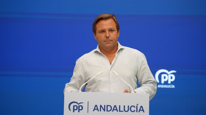 El secretario general del PP andaluz, Antonio Repullo, este lunes