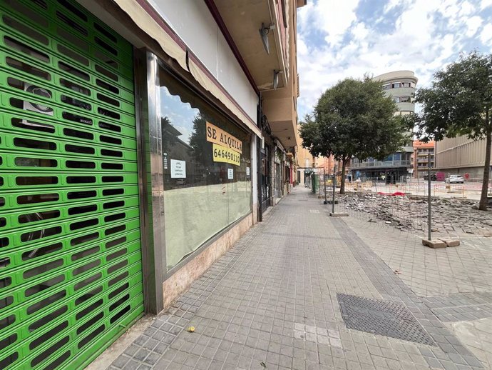 Estado de las obras de Blanca de Silos en el último tramo, dentro de la Plaza de la Universidad .