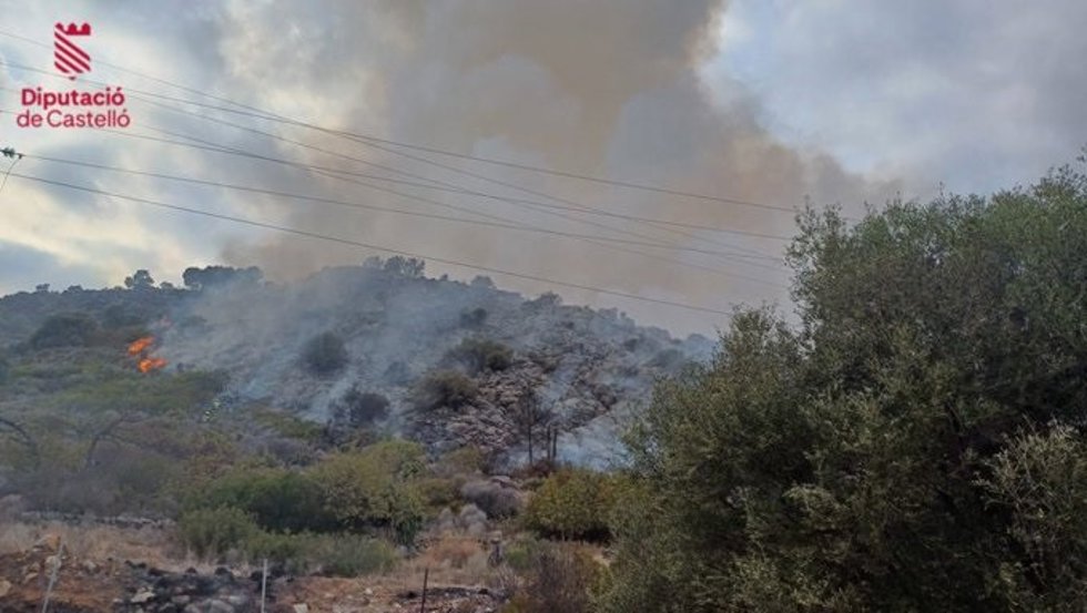 Incendio forestal entre Benicssim y Oropesa