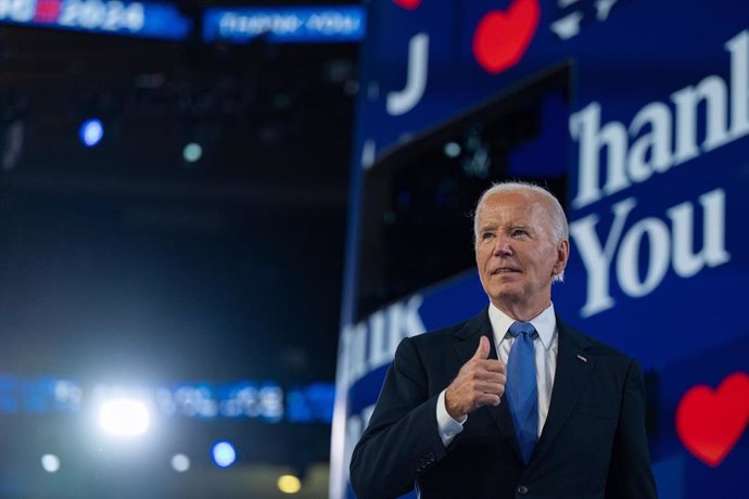 Joe Biden, presidente de Estados Unidos, en la Convención Nacional Demócrata