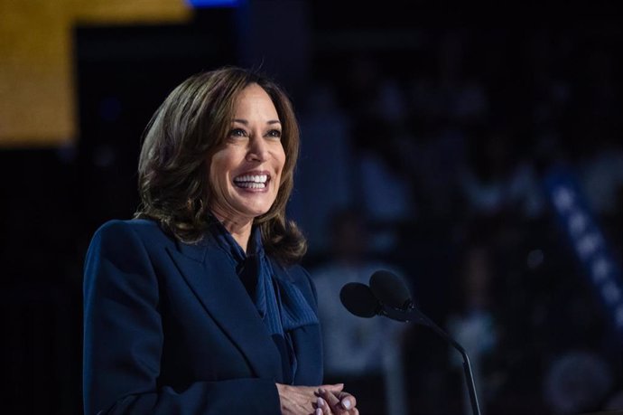 La vicepresidenta de Estados Unidos y candidata demócrata a la presidencia, Kamala Harris.