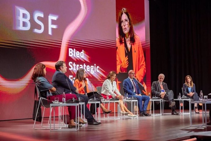 Imma Tor durante su intervención en el Foro Estratégico de Bled