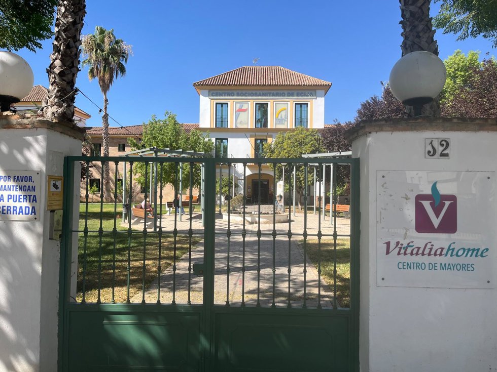 Vista del geriátrico de Écija donde ha sucedido el crimen 