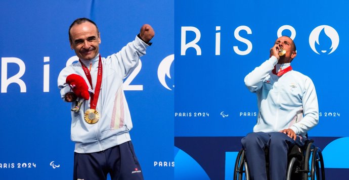 Ricardo Ten y Sergio Garrote, medallas de oro en las pruebas de contrarreloj de la clase C1 y de la clase H2 del ciclismo en carretera de los Juegos Paralímpicos de Paris 2024