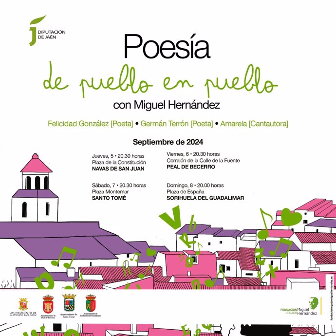 Cartel del ciclo 'Poesía de pueblo en pueblo'.