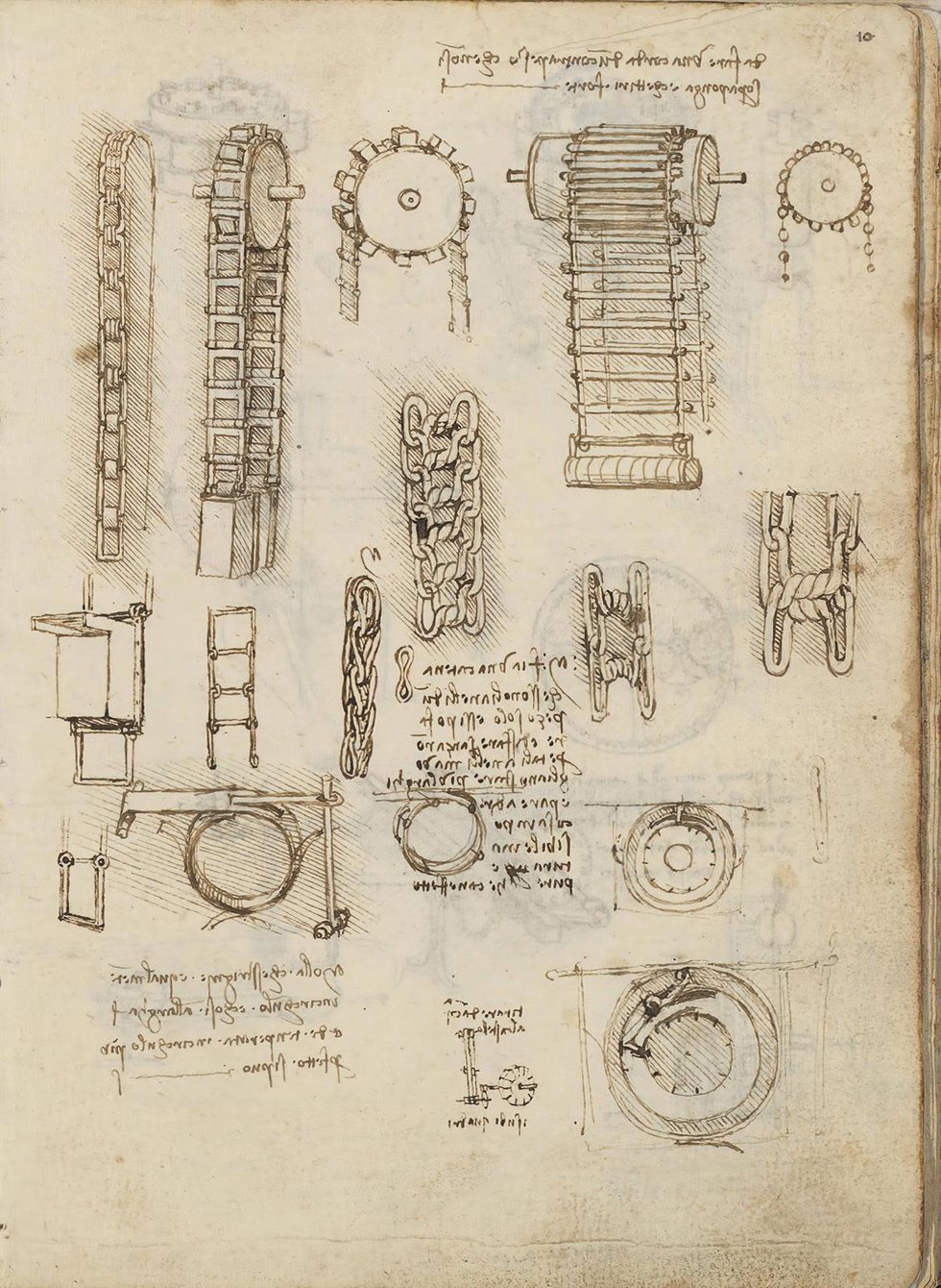 Archivo - Tratado de estática y mecánica de Da Vinci