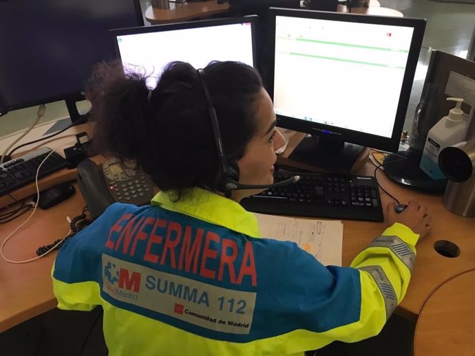 Archivo - Centralita de Emergencias 112 Comunidad de Madrid