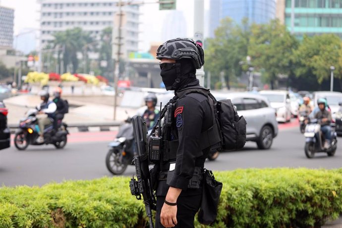 Imagen de archivo de un policía de Indonesia. 