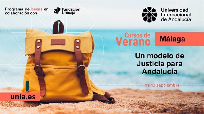 Cartel del curso de verano de la UNIA 'Un modelo de Justicia para Andalucía'