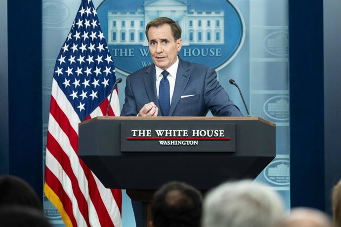 September 4, 2024, Washington, District Of Columbia, USA: White House National Security Communications Advisor JOHN KIRBY speaking at a press briefing in the White House Press Briefing Room in Washington, D.C.