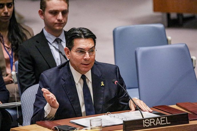 El representante de Israel ante Naciones Unidas, Danny Danon, durante una reunión del Consejo de Seguridad